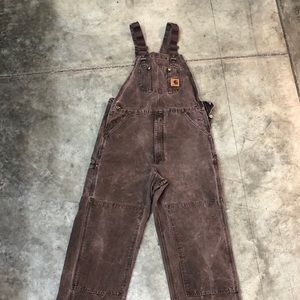 Vintage chocolate brown Carhartt overalls